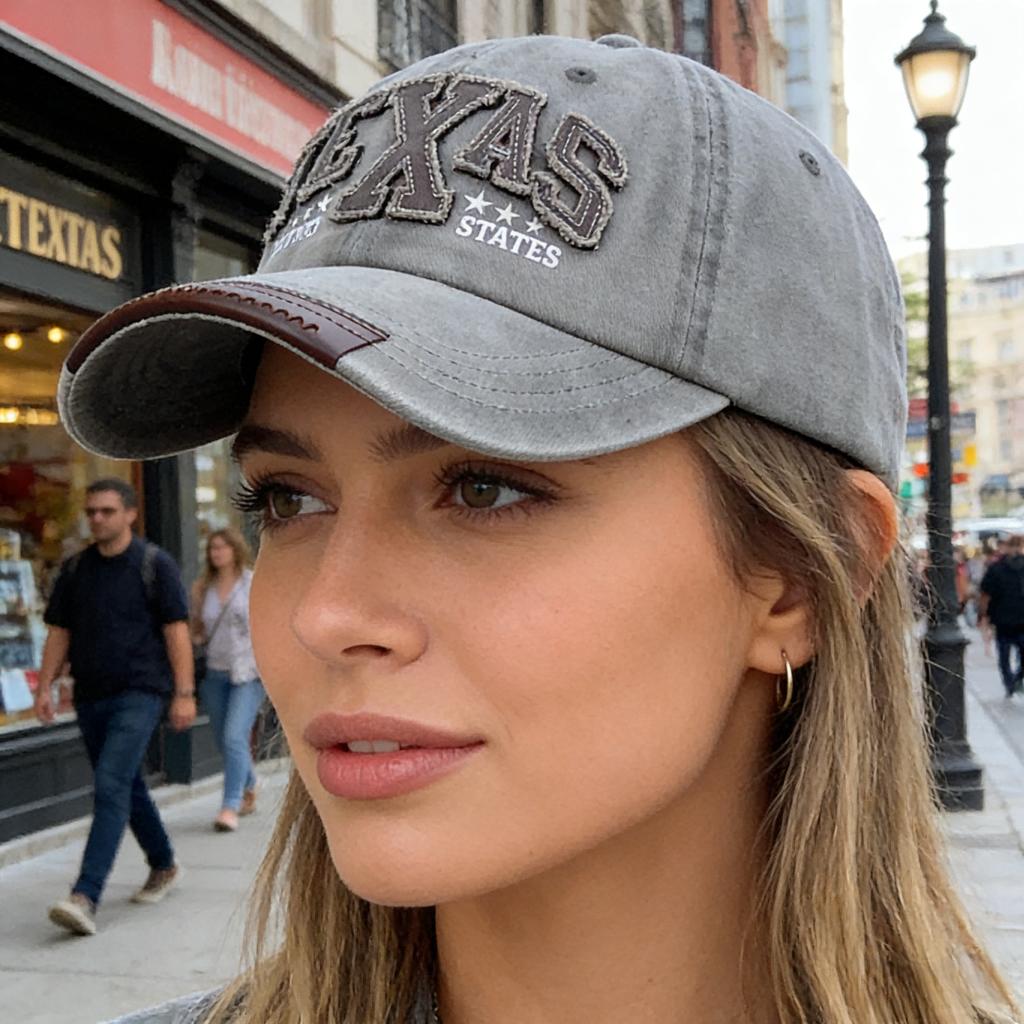 Unisex Vintage Classic Baseball Cap TEXAS Letter Embroidery Washed Cotton Chic Cap For Man Women Outdoor Casual Dad Hats