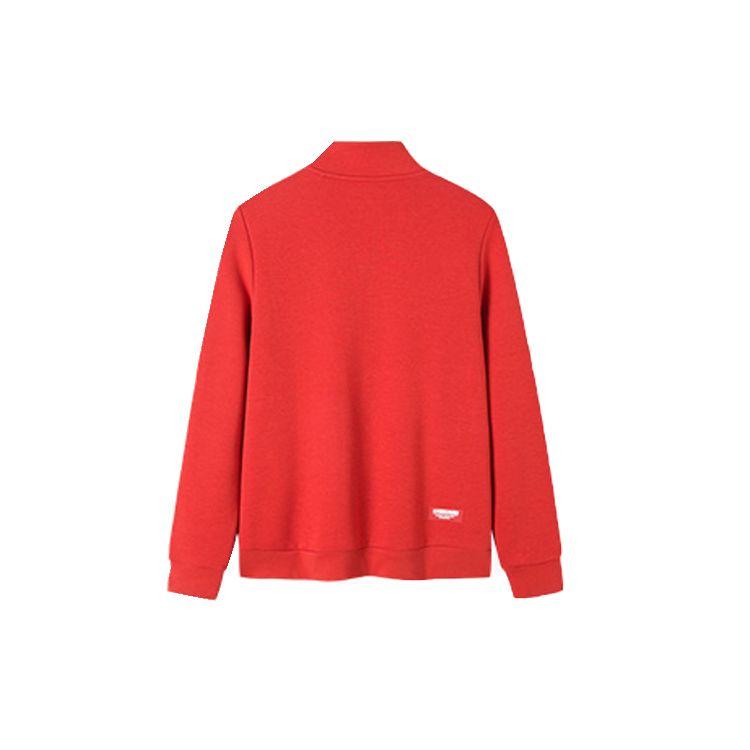 Anta Training Series Solid Color Stand Collar Sports Zip Jacket Women Jacket China-Red 162217756-2