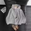 Men's Striped Evergreen Hooded Sweatshirt, Autumn/Winter Fleece Pullover, 480g Twill Baby Fabric