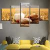 HD Modern Wall Art Posters Pictures Home Decoration 5 Panel Straw Milk Bread Living Room Printed Painting On Canvas