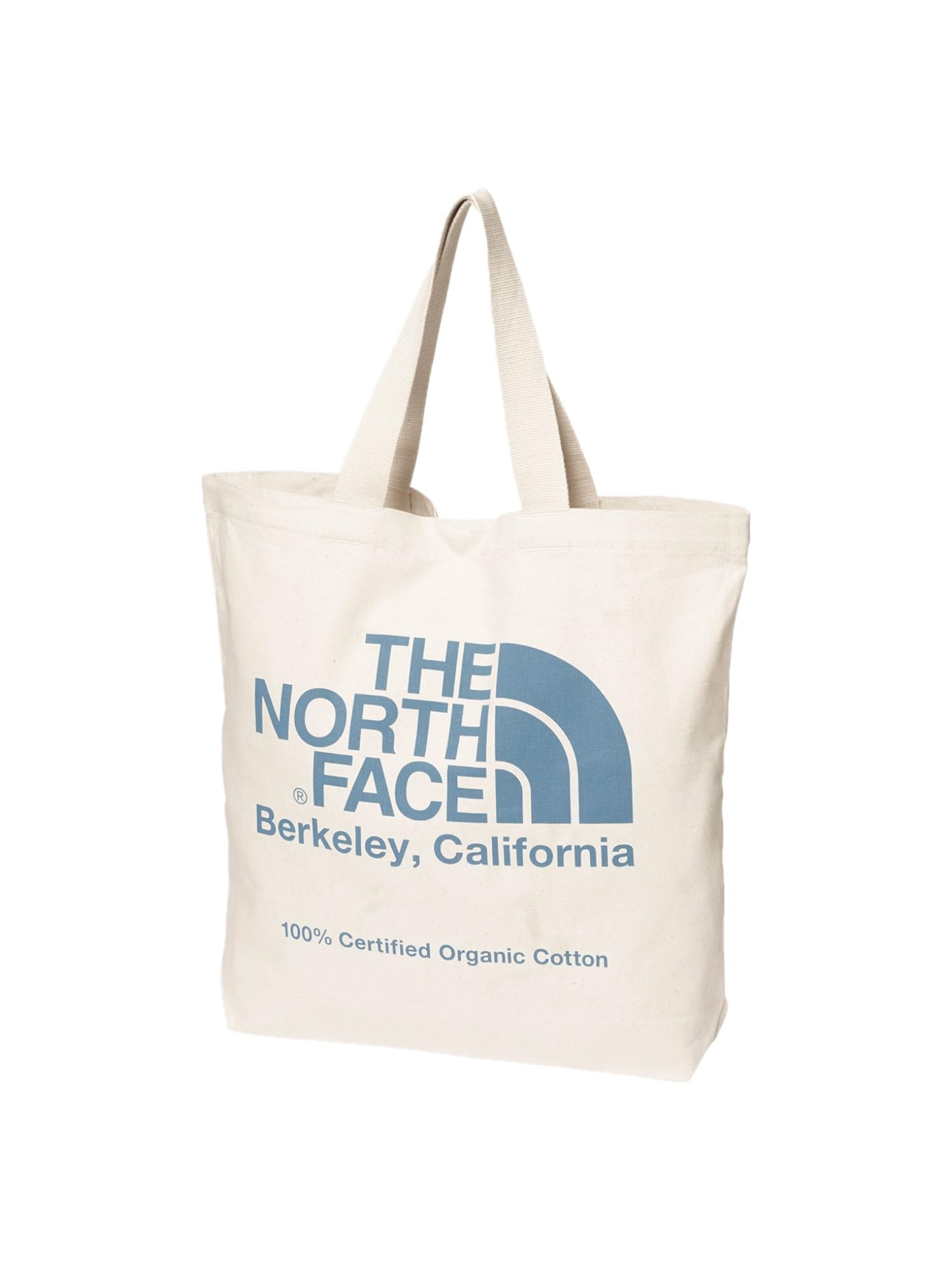 

North Organic Cotton Tote Blue ONESIZE [The Face] Natural/Aegean