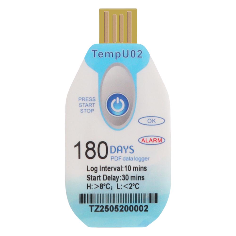 Temperature Data Logger USB Temp Record 18000 Data Capacity Temp Recorder Disposable Thermometer Logger for Cold Chain Fresh Tag