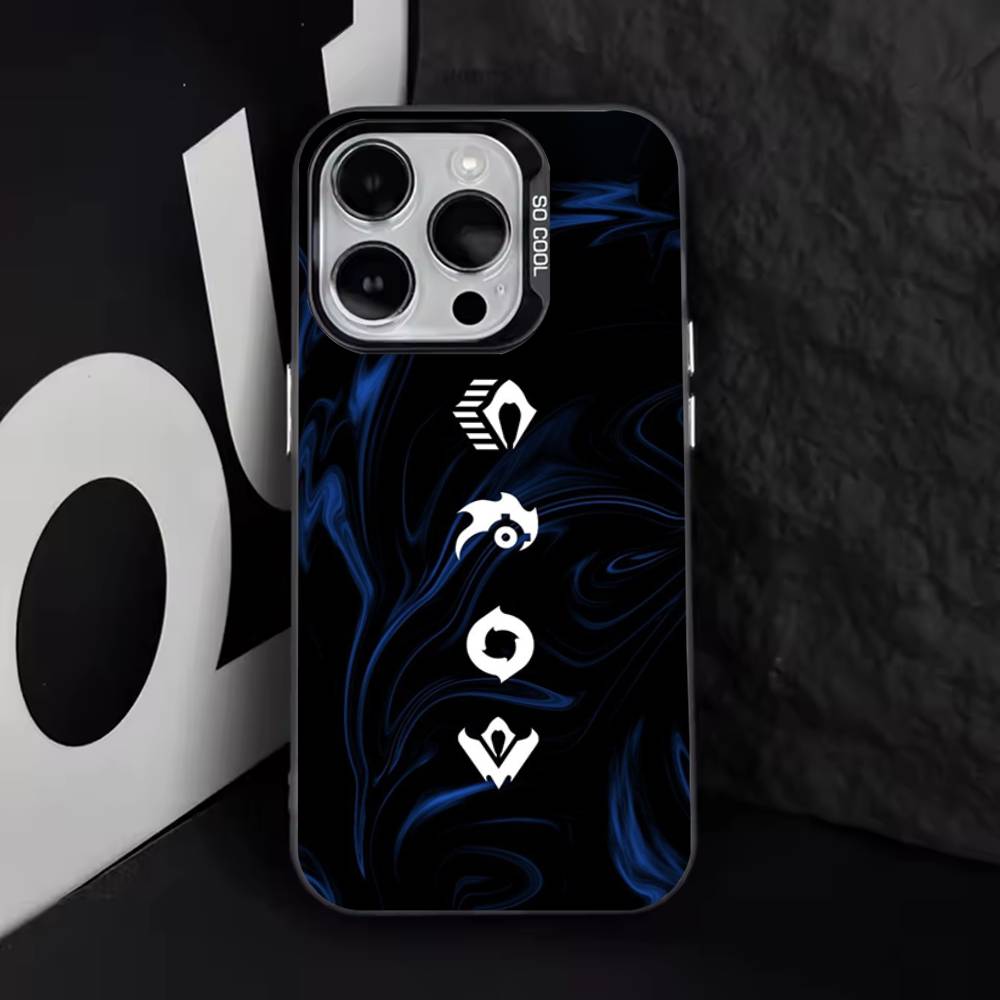 V-Valorant O-Omen Phone Case For iPhone 17,16,15,14,13,12,11,Pro,Max,Plus,E,Air,Mini Black Tpu Cover