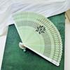 Women's Small Folding Fan, New Chinese Style, Portable Folding Full Bamboo Fan, Ancient Style, Suitable for Cheongsam, Hanfu, and Dance