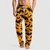 Men's Knitted Halloween Print Pocket Casual Pants Pajama Pants