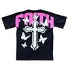Y2K Hip Hop Retro Cross Graphic Men's Oversized Cotton T-shirt