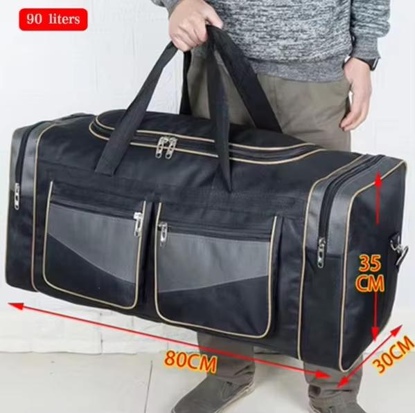 Grand Sac de Voyage Bagage Sac de Voyage Camping Salle de Sport Fitness Sacs à Main pour Femmes Hommes Sports de Plein Air Rangement à l'Épaule Sac de Sport Sac pour Longue Distance 90L