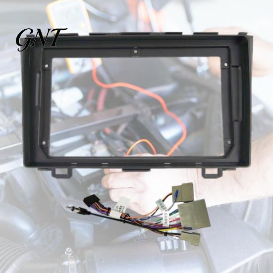 Plug-and-Play Wiring Harness 9 Inch Dash Kit for Honda CR-V 2008-2011, Stereo Automotive Center Console Bezel Mounting Radio Fascia Frame Android,