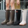 High anti-skid rain boots women's PVC rubber shoes adult four-season outer wear rain shoes rain boots thick sole wear-resistant