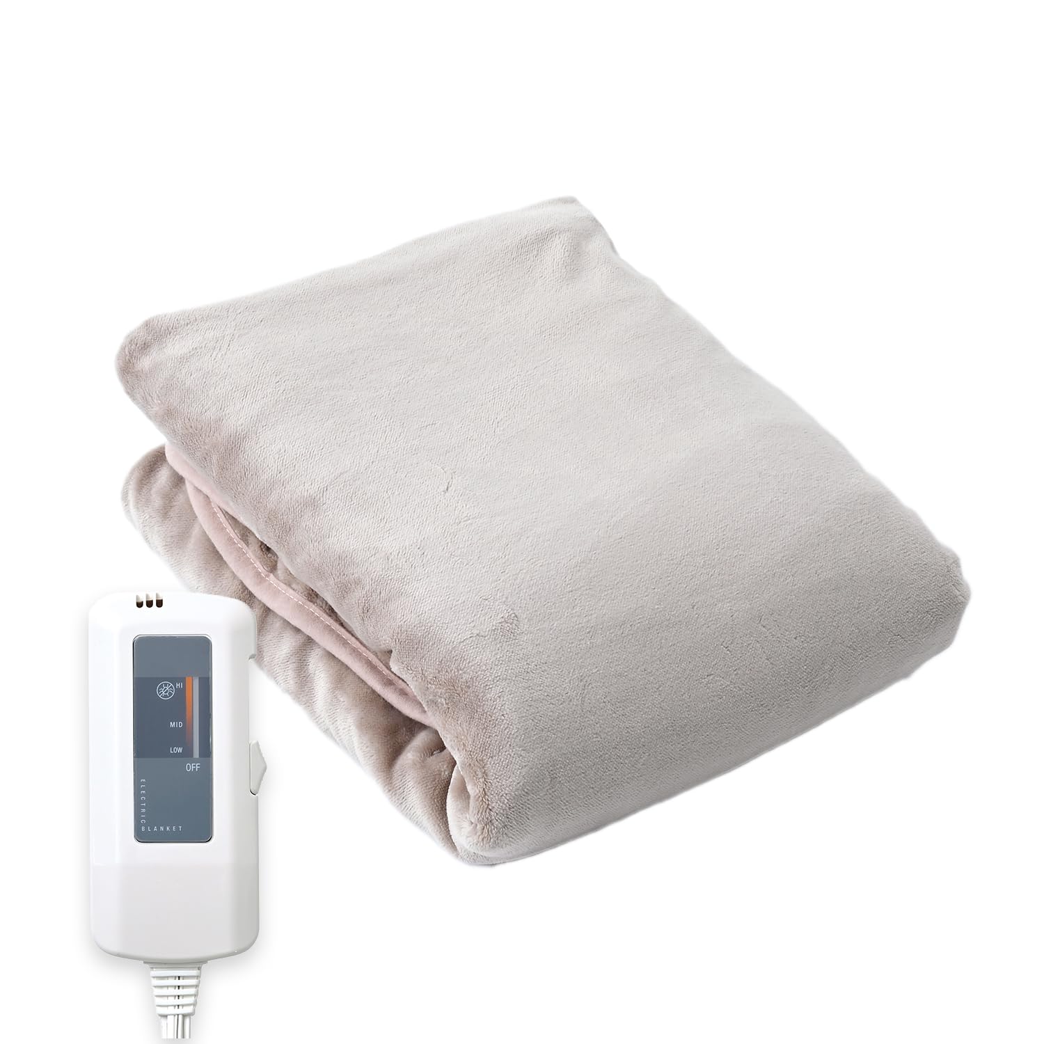 

Yamazen Electric Blanket, 140 x 80 cm, Single Size, Washable, Soft Flannel, Anti-mite, Temperature Control, Beige, EMS-FK150EE(C)