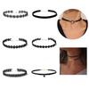 European and American Choker Collar Collarbone Chain Simple Gothic Neck Strap Collar Four-piece Combination Short Necklace