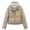 Winter new drawstring hooded thickened short cotton-padded casual small student cotton-padded jacket trendy