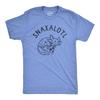 Mens Snaxalotl T Shirt Funny Cute Snacking Axolotl Tee for Guys