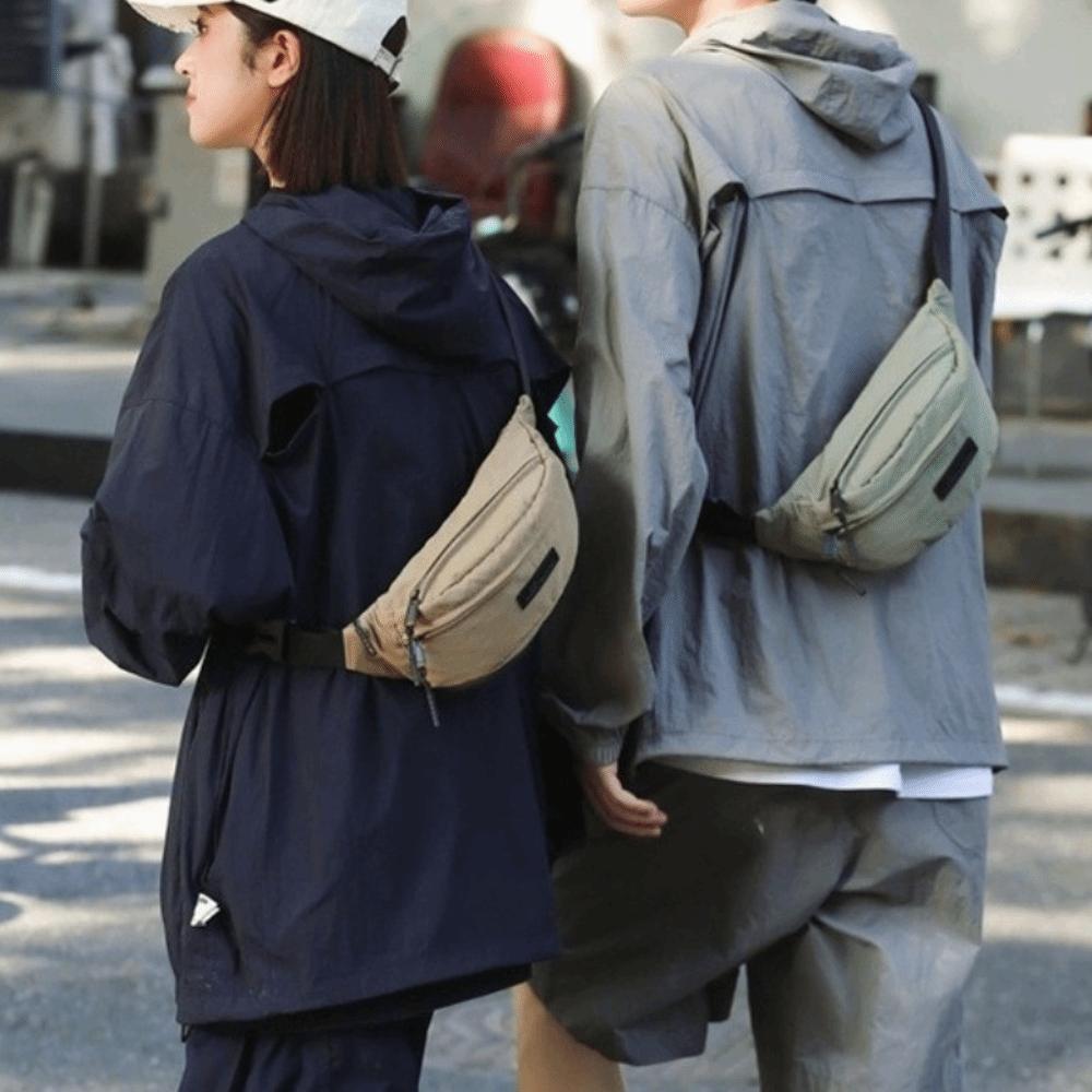 Large Capacity Men's Chest Bag Casual Crossbody Fanny Pack Nylon Shoulder Bag  Outdoor Activities