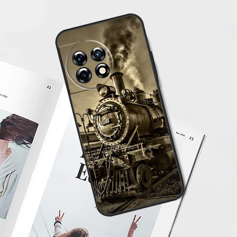 Train Steam Engine Case For OnePlus Nord 5 CE 2 3 4 Lite N20 N30 OnePlus 13T 13R 12R 9 10 Pro 11 12 13 15 Cover