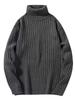Men's Korean Style High Neck Sweater - Trendy Warm Autumn/Winter Knitwear for Casual Wear