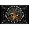 Dyshlynx Tree of Life Tapestry 59x51" Tapestry for Bedroom boho wall hanging Decor, Black Aesthetic Decoration for Living Room Ceiling Dorm Home Art