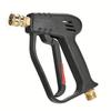 4000PSI High Pressure Washer Gun with 5 Color Nozzles, 1/4" Quick Connect, M22-14 Manual Power for Car & Garden Cleaning
