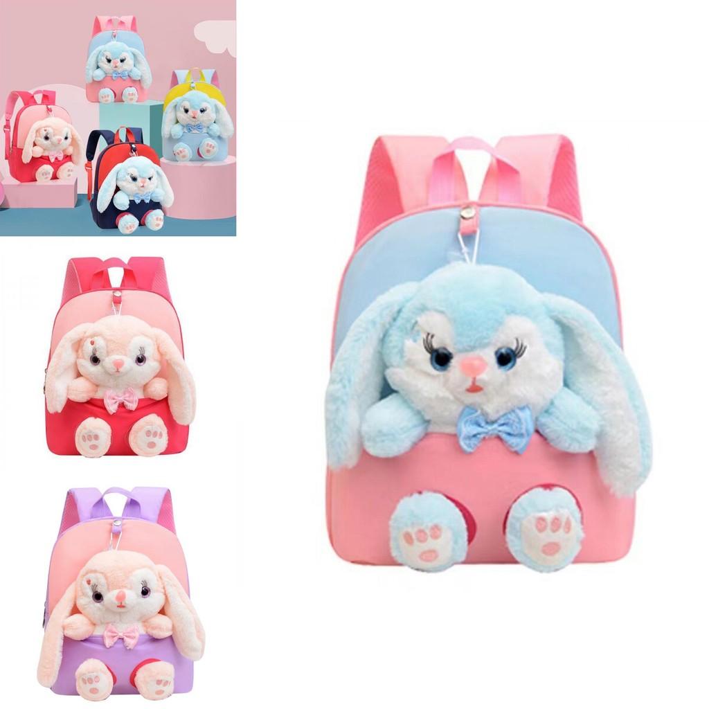 Adorable Mochila de Peluche de Conejo Para Niñas Con Diseño Transpirable Ligero Duradero