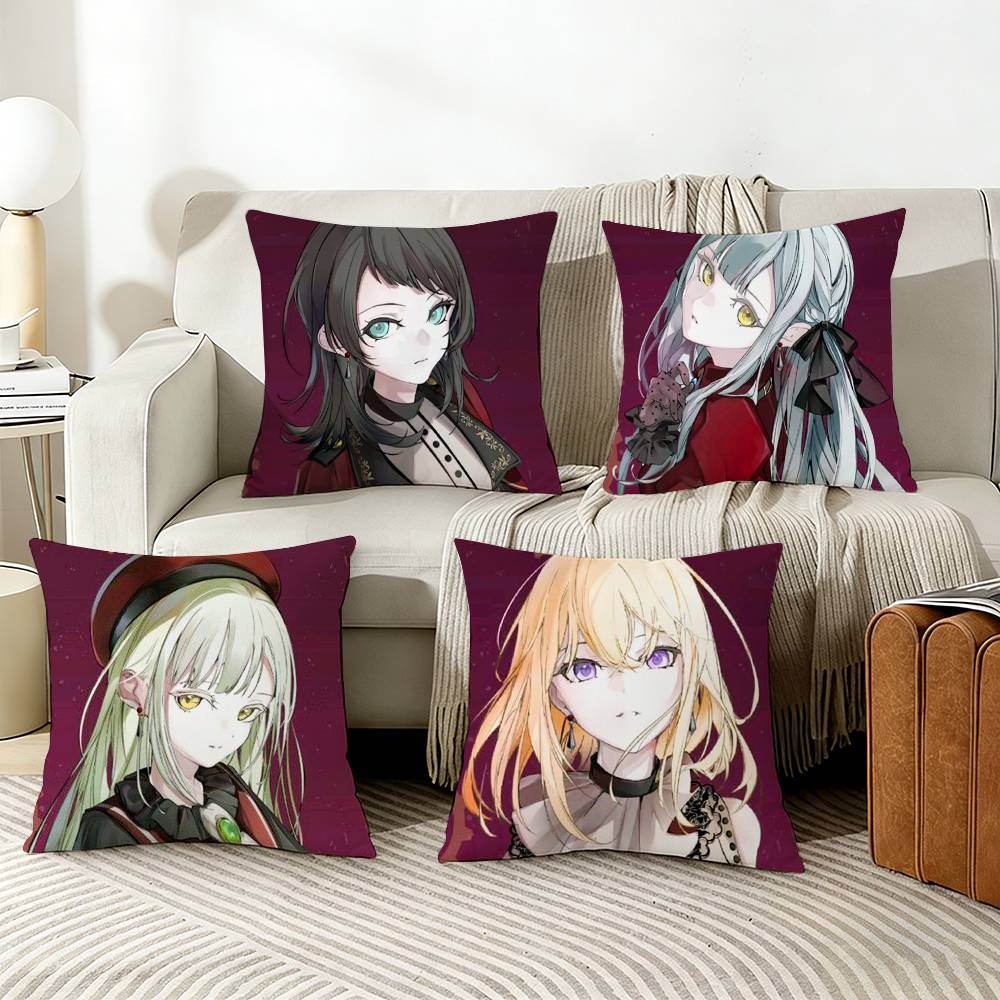 BanG Dream Anime AAve Mujica Pillow Case Living Room Sofa Cushion Cover Suitable For Home Bedroom Room Decoration
