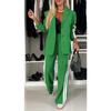 Frühlings Damen Blazer Anzug Umlegekragen Mantel Lange Hose Dick Warme Anzüge Weiblich Frühling Elegant Trendig Lässig Damen Kleidung