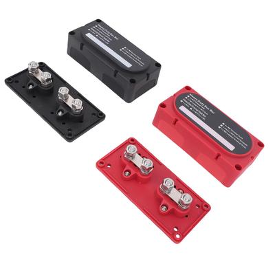 300A High Current 4 Position Bus Bar with M10 Studs Pure Copper Power Distribution Block for Car RV Boat