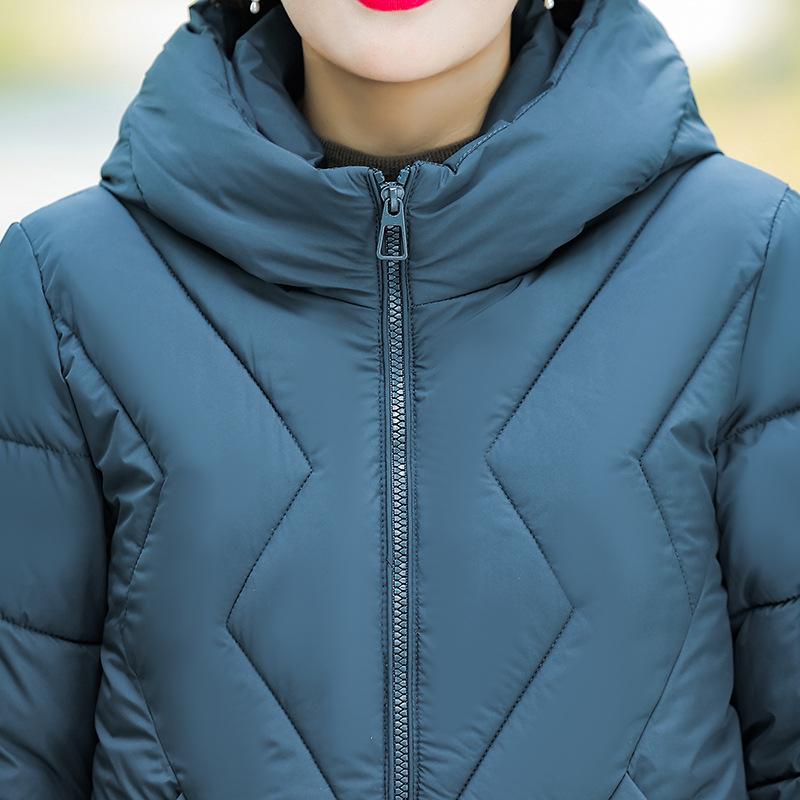 Mom's winter coat medium and long new down cotton-padded clothes middle-aged women's thickened cotton-padded clothes middle-aged and elderly cotton-pa