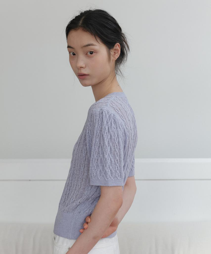 YUPPE Fisherman Puff Knit_Sky Blue