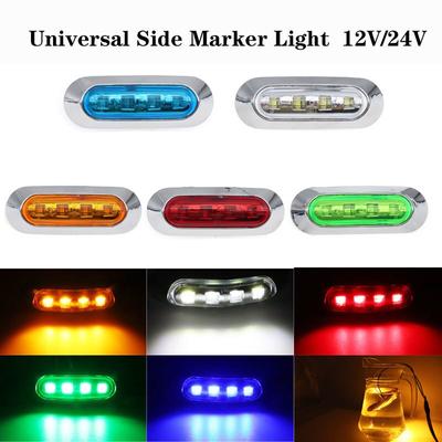 Wasserdichte 4 LED-Seitenmarkierungsleuchte, Umrissanzeige, Licht für Auto, LKW, Anhänger, LKW, 12 V-24 V, Licht Rot/Weiß/Bernstein/Blau/Grün