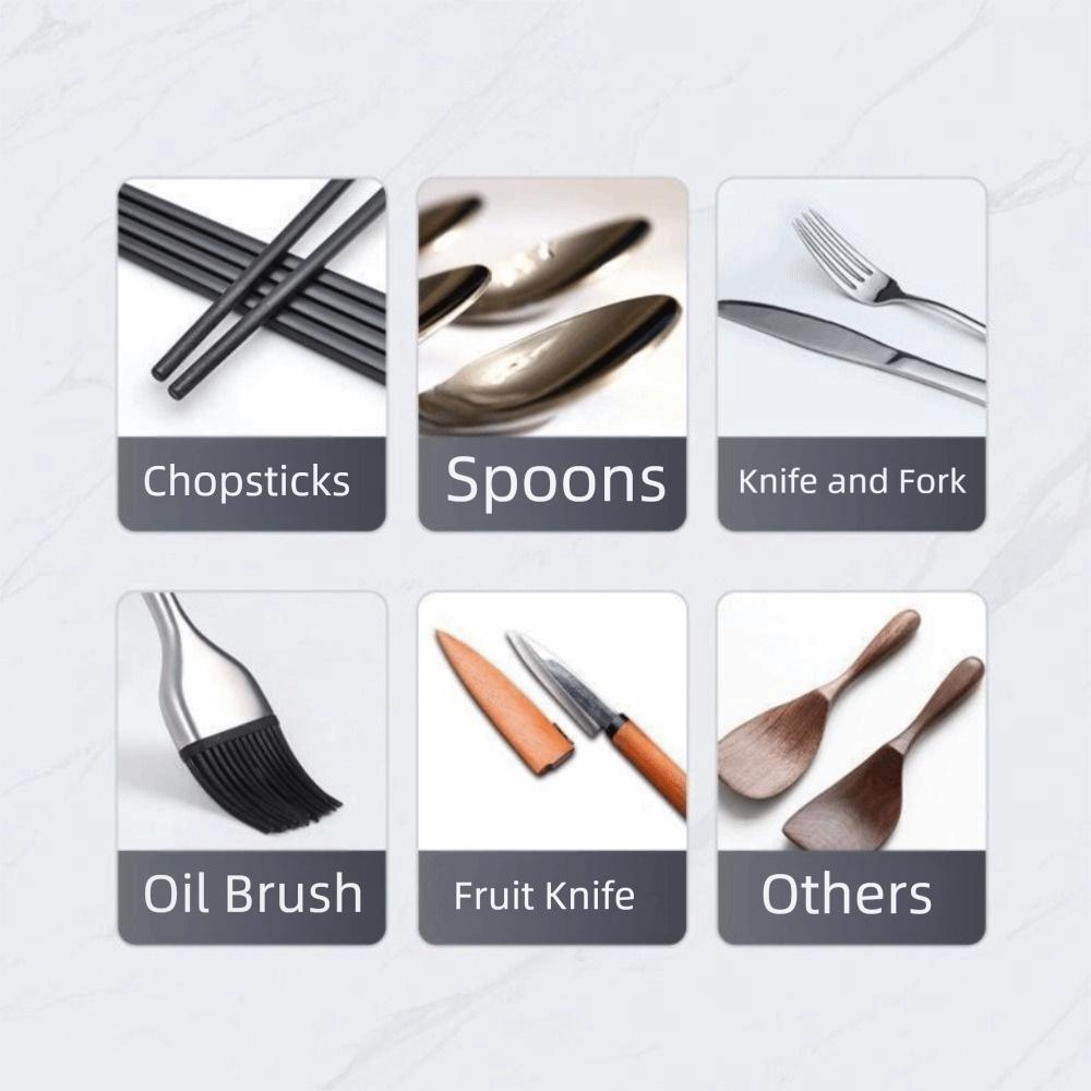 Dustproof Disinfecting Dish Drainer Holder USB Charging Chopsticks Spoon Basket  Restaurant