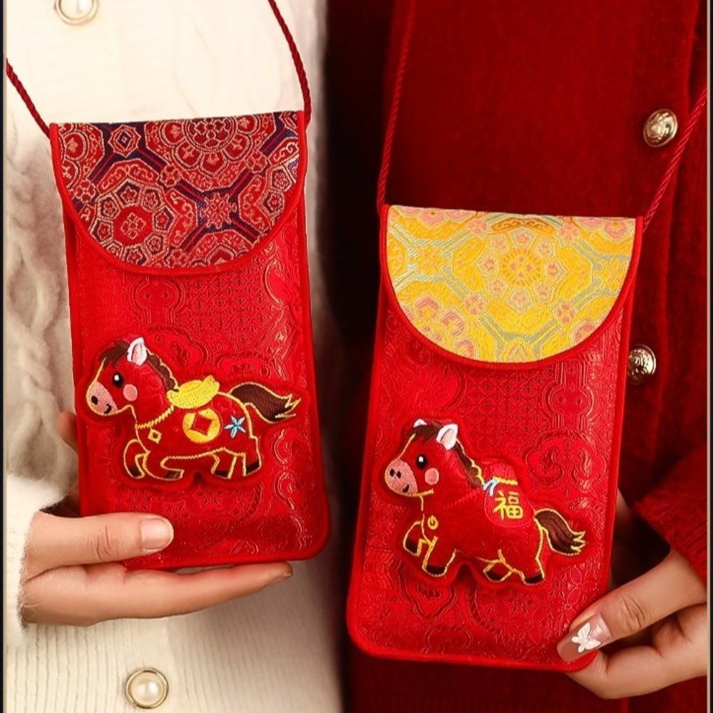 with Neck Strap Money Envelopes Red Color Lucky Money Packets Lucky Charm Cash Envelopes  Kids