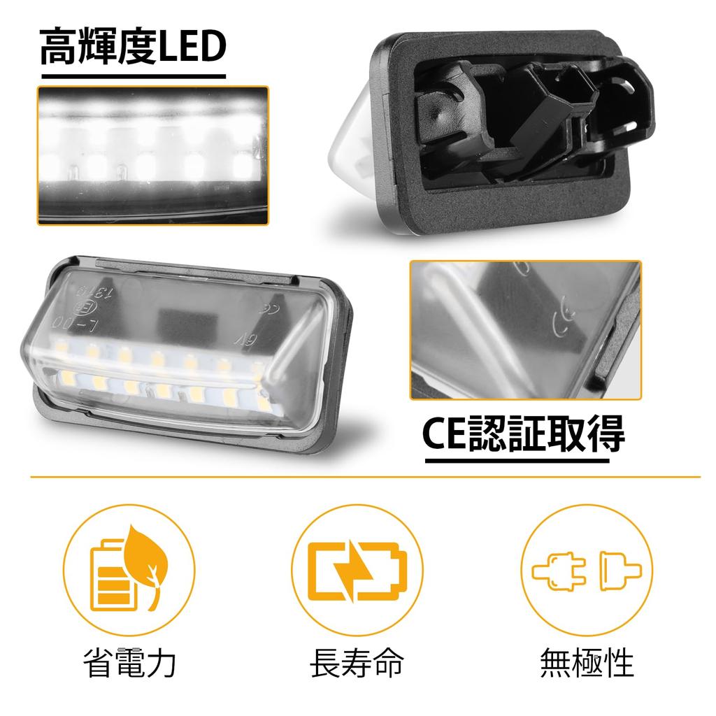 POPMOTORZ LED License Lamp for Toyota 50 Series Prius Alphard Vellfire 30 Series Specially Designed License Plate Light High Brightness Easy