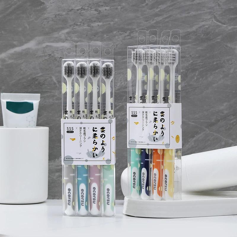 Soft Bristle Toothbrushes Non Slip Handle Effective Plaque Removal for Home Daily Oral Care