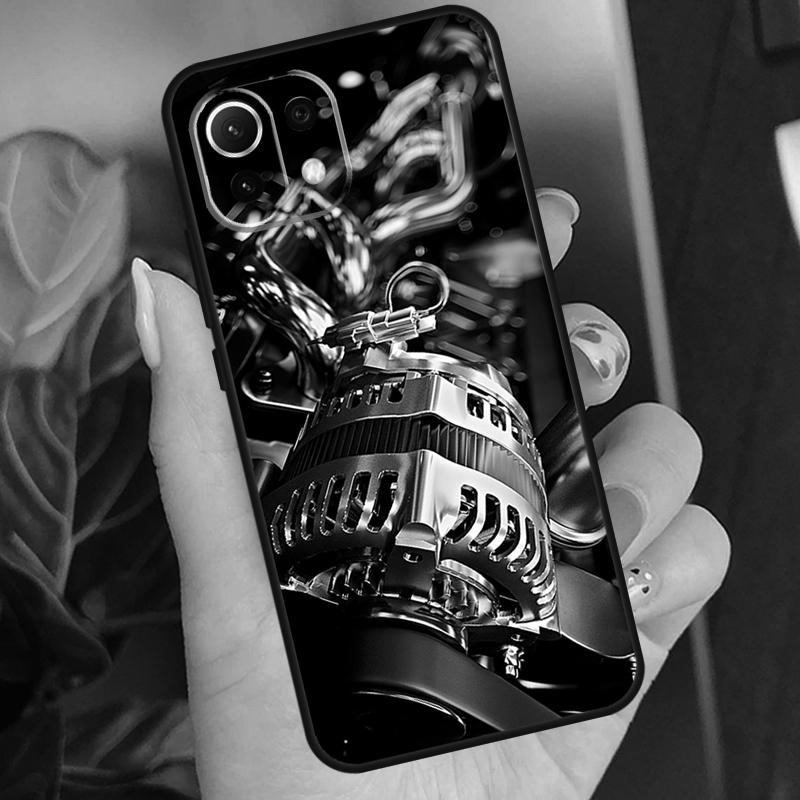 Motor Engine Motorcycle Case For Xiaomi 15 14 Ultra 13T 14T 15T Pro 17 Pro Max POCO X7 X5 X6 F5 F6 F7 F8 Pro Coque