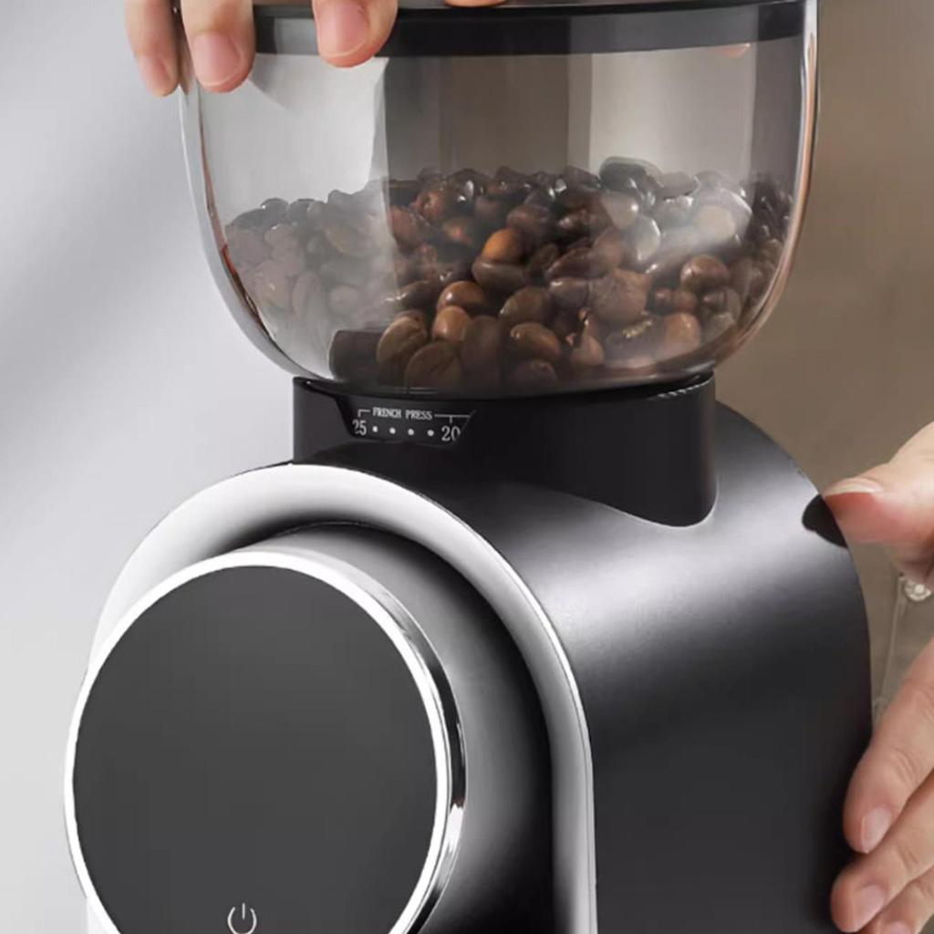 Smart Display Electric Coffee Grinder – 25 Grind Settings for Espresso and More, Adjustable Burr Grinder for Home and Office Use
