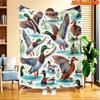 1pc 2D Flat Printing Spring & Summer New Arrival Wild Duck and Waterside Plants Pattern Digital Print Blanket, Suitable for All Seasons, Casual Throw