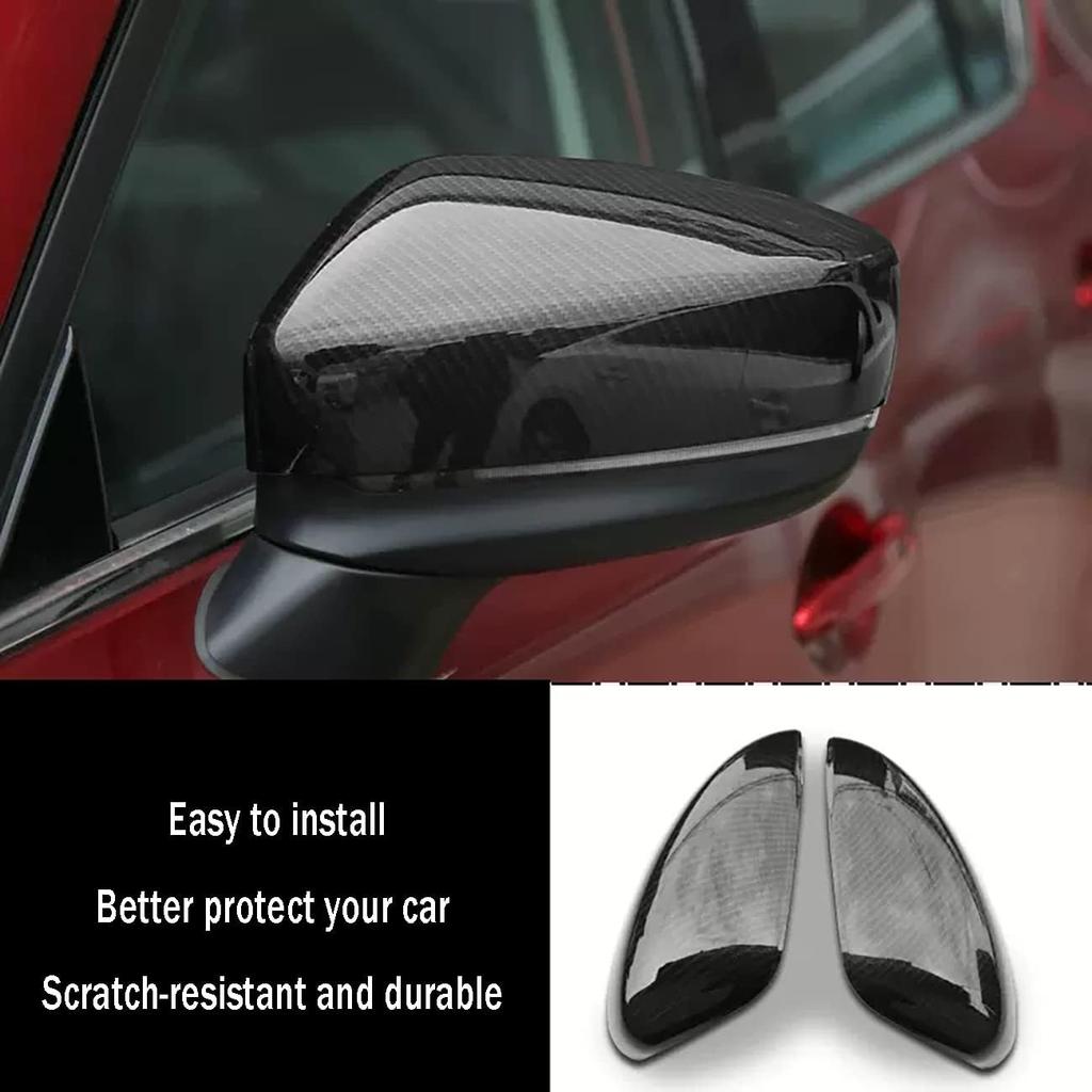 Car Accessories Fit For Mazda CX-5 CX5 2017-2021 2022 2023 2024 2025 Rear View Door Mirror Covers Trim (Carbon Fiber Style) ABS 2 PCS