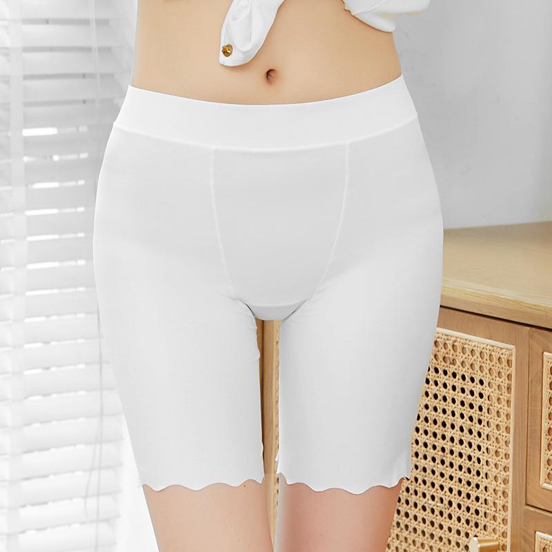 Plus Size Women's Summer Ice Silk Anti-Exposure Safety Shorts