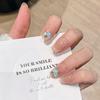 Cat's Eye Wearing Nail Pure Hand-made Nail Piece Fake Nail Wearing Nail Piece Advanced Sense Thin Dog Long