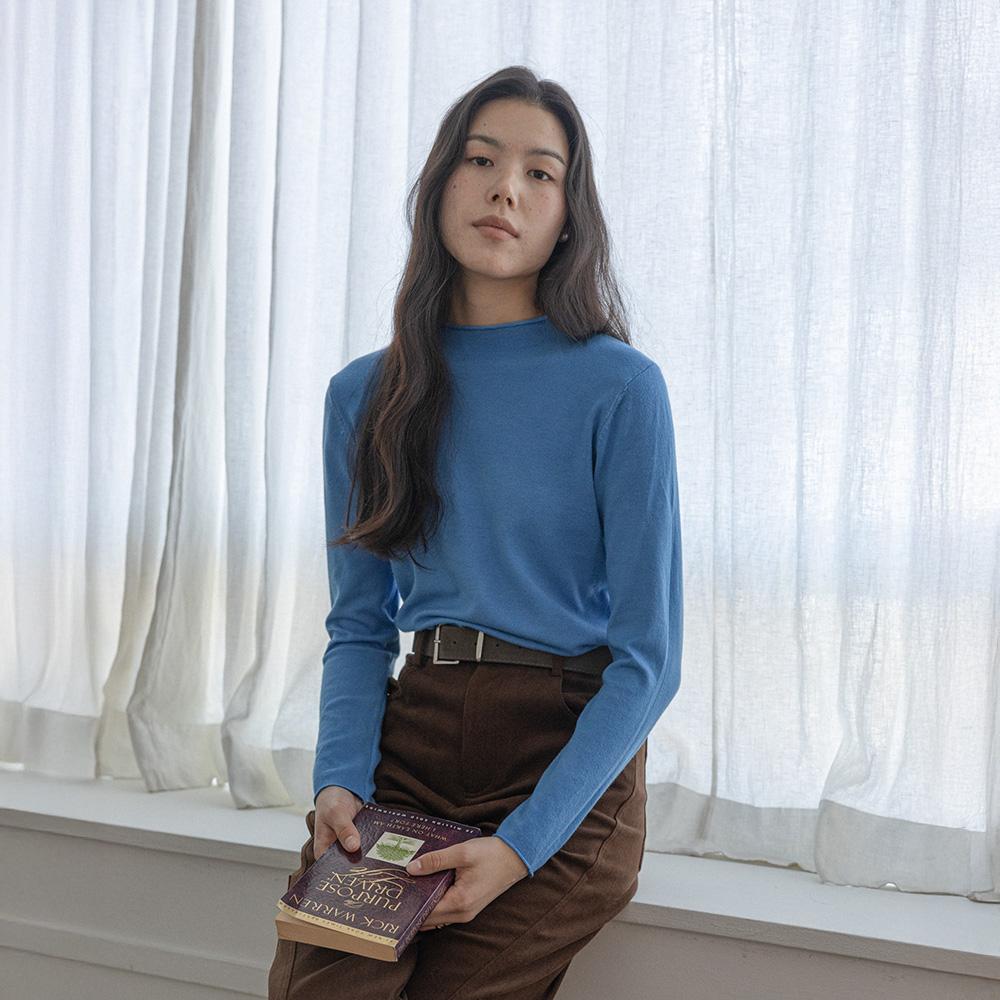 Laengsseon Ls_Crew Neck Lightweight Knit Top_4Color