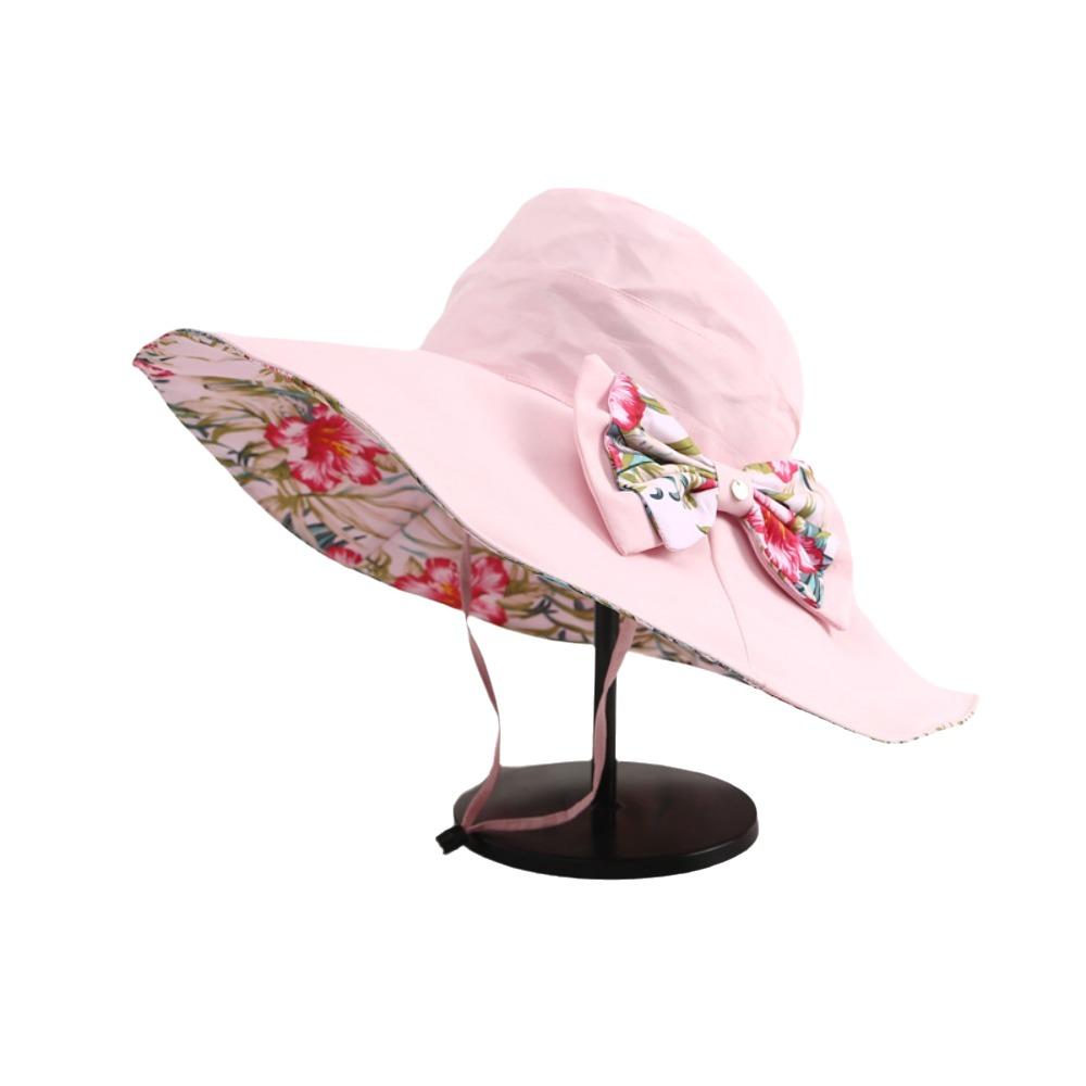 Double Side Wear Floral Collapsible Sunhat UV Protection Fisherman Hats Sun Protection Cap  Summer
