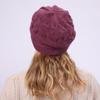 Autumn and Winter Fleece-Lined Thickened Warm Knitted Hat Women's Berets