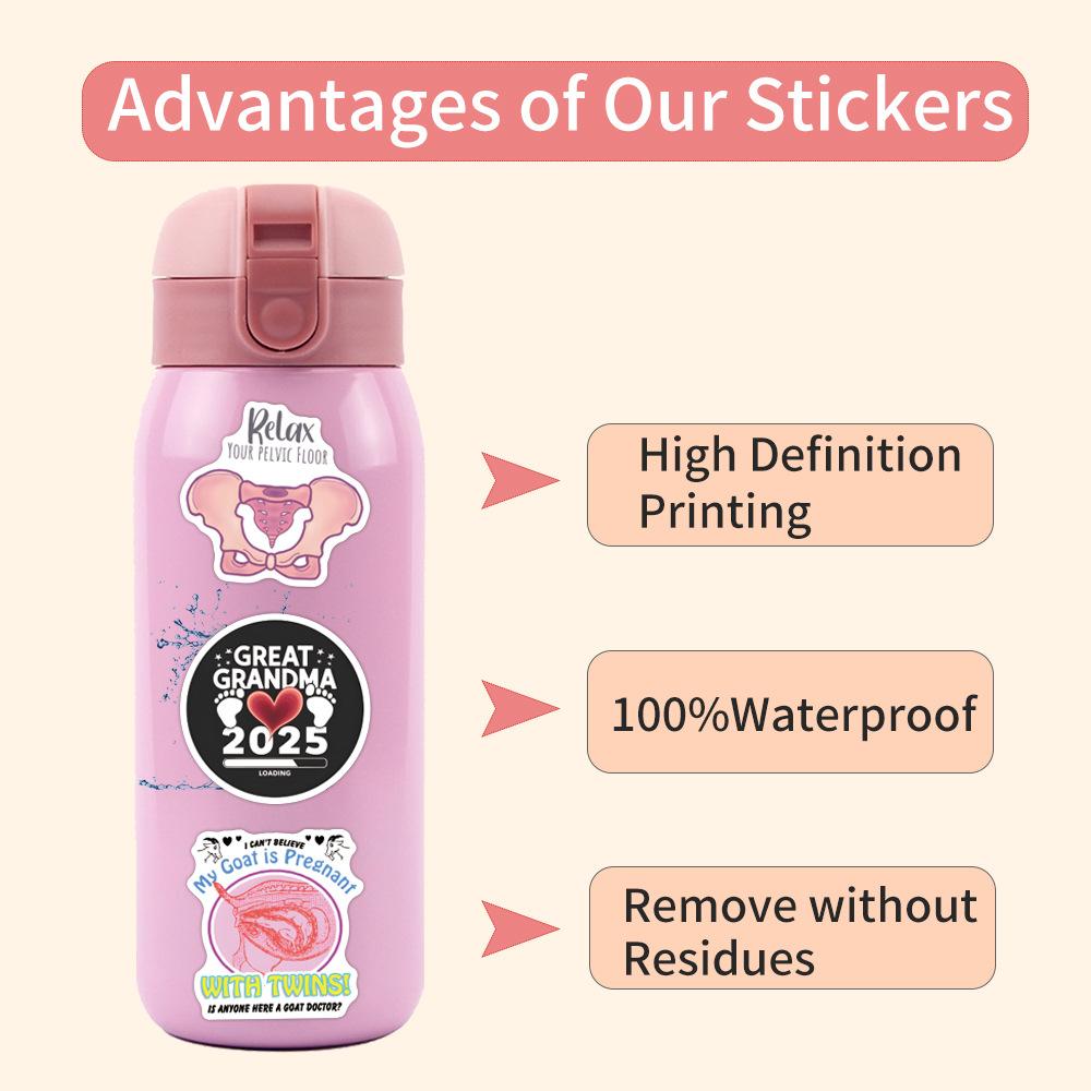 55 New Pregnancy Stickers Decorative Scooter Mobile Phone Waterproof Stickers