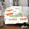 Custom Name Cute airplane Theme Printed Blanket - Perfect for Couch, Bed, Travel & Outdoor Use | Machine Washable, Cozy & Durable.