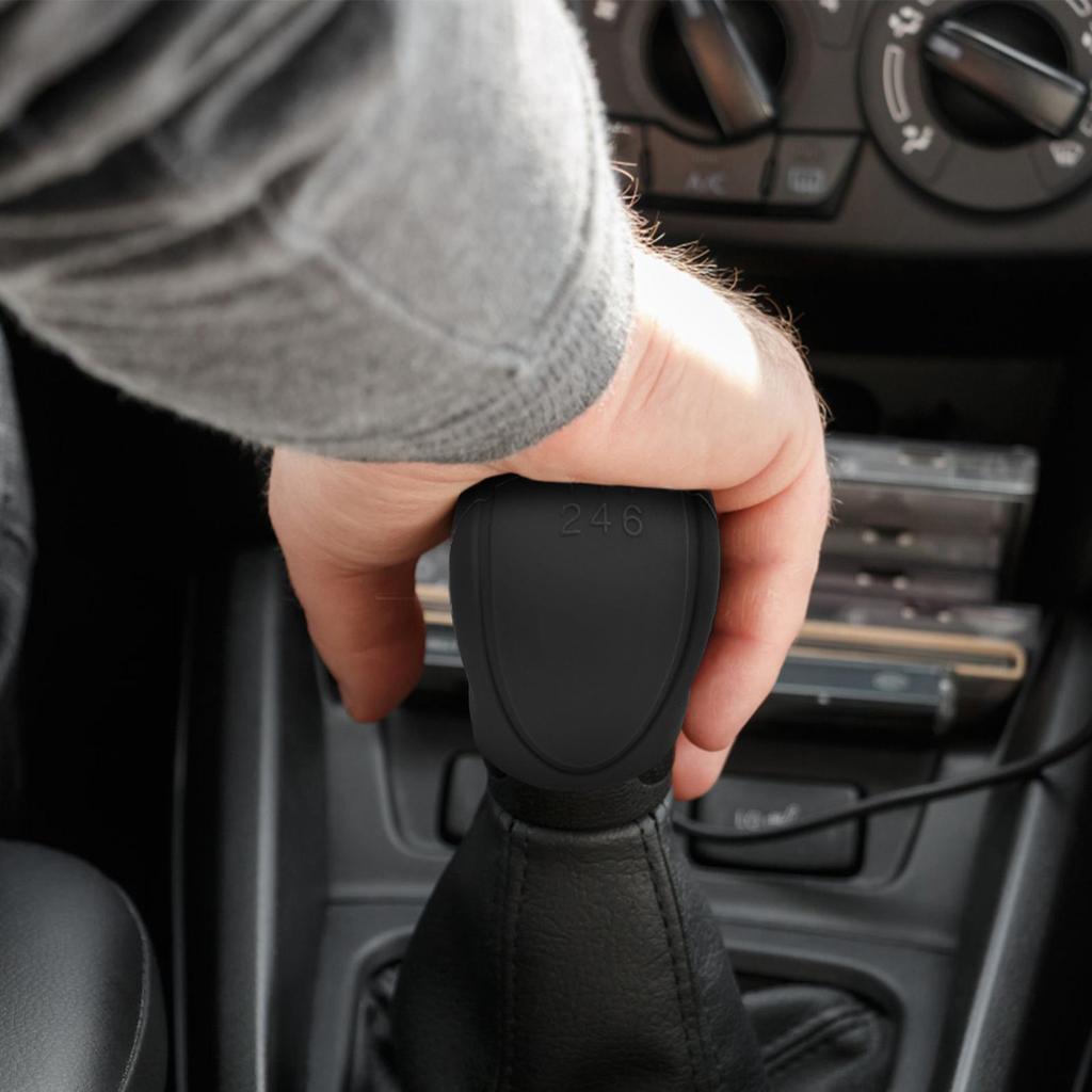 6-speed Car Silicone Gear Shift Knob Cover Gear Shift Non-Slip Grip Handle Protective Covers Manual Car Interior Accessories
