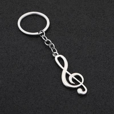 Kūrybingi Treble Clef raktų pakabukai Metaliniai Muzikiniai užrašai Raktų pakabukai Muzikos instrumentai Mokyklinės rankinės ornamentas