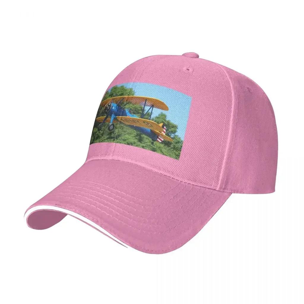 BoeingStearUnisex Kaydet Biplane Trainer Aircraft Taking Off Baseball Cap Sunscreen designer cap Sun Cap Hats For Women Unisexs