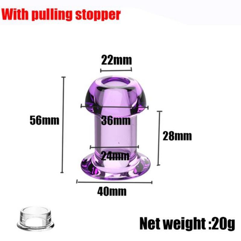 Hollow Anal Plug with Stopper Translucent Visible Anal Dilator Butt Vagina&Anus Peep Expander Fidget BDSM Sex Toys for Women Gay