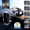 Black Tech Car Phone Holder: Suction Cup & Air Vent Mount with Navigation Bracket