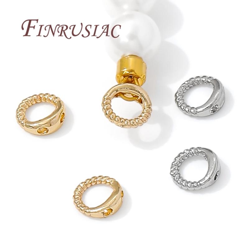 Messing 18K Gold Plated 2-Loch Verbinder für Schmuck, Armband Endstück, Perlen Endkappe mit Loch, Zubehör für Schmuckzubehör
